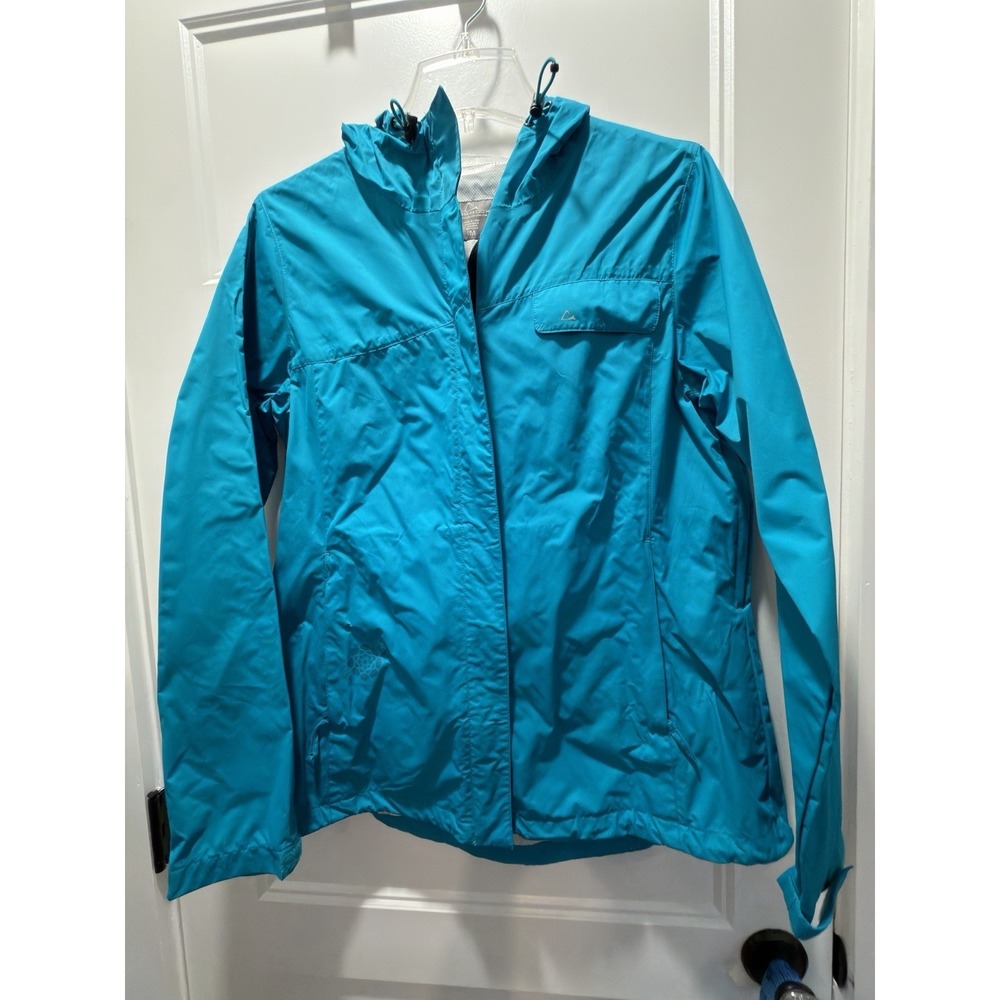 Paradox Outdoor Tech Lightweight Hooded Full Zip Rain Jacket Turquoise Medium